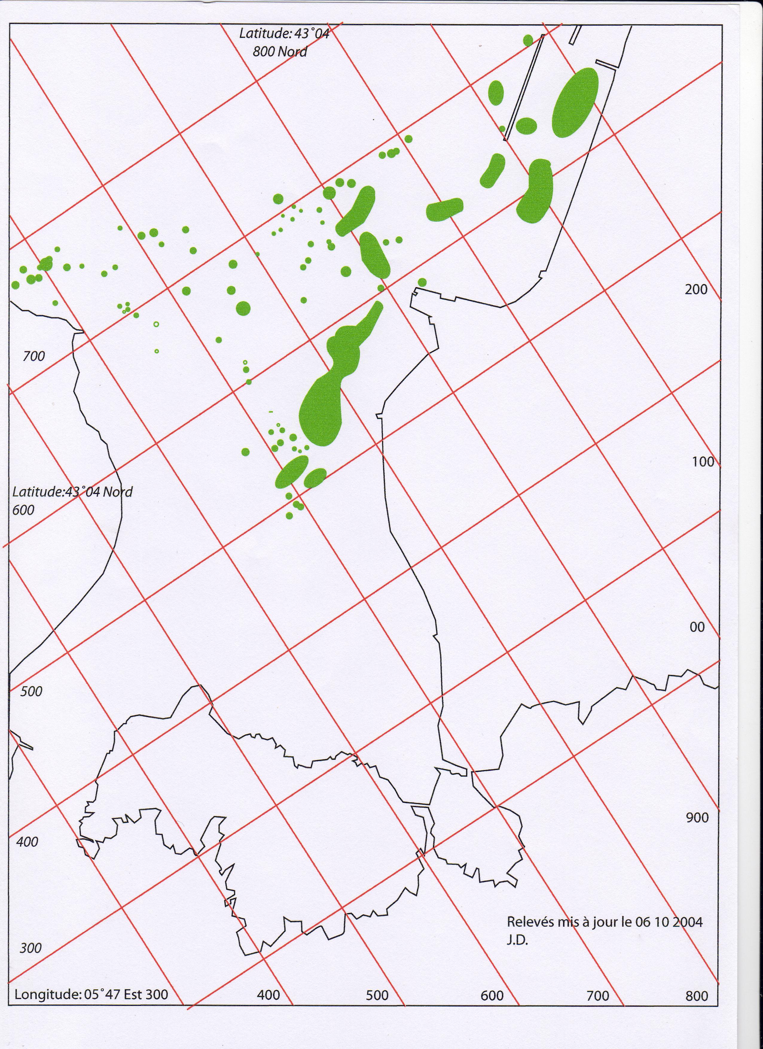 Carte extension caulerpa taxifolia